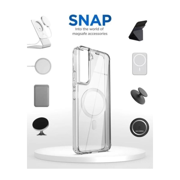 Samsung S21 FE gjennomsiktig støtdemperveske MagSafe-kompatibel Transparent