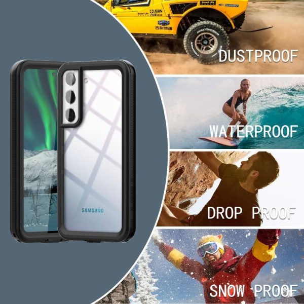 Samsung S22 Plus fuld dækning vandtæt premium cover - 2m Transparent
