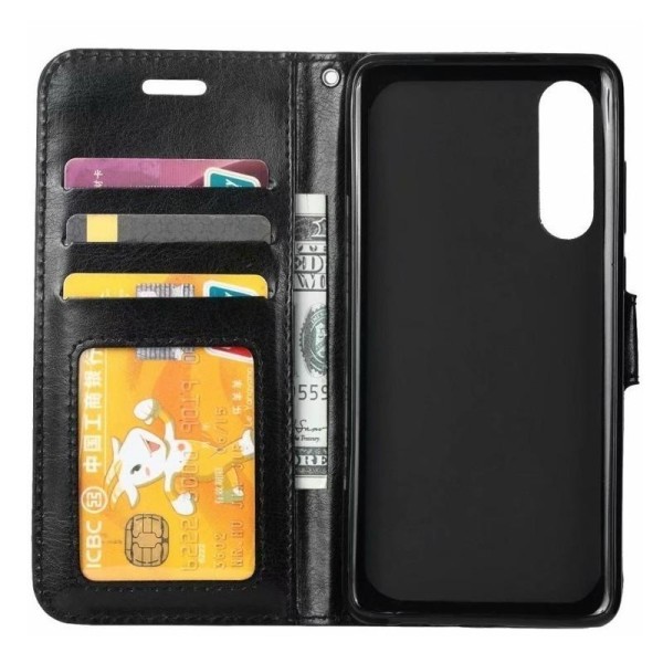 Xperia 10 V Wallet Case PU-nahkainen 4-POCKET Black