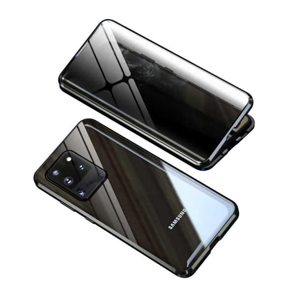 Samsung S20 Plus Privacy Heltäckande Premium Skal Glassback V4 Transparent