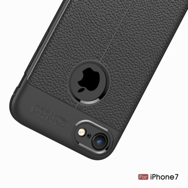 iPhone 8 Iskunkestävä ja iskuja vaimentava nahkatakki Black