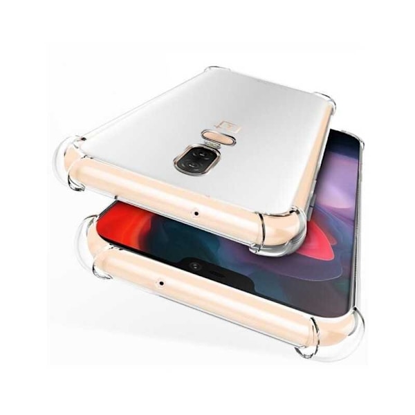 OnePlus 6T stødabsorberende silikoneskal Shockr Transparent