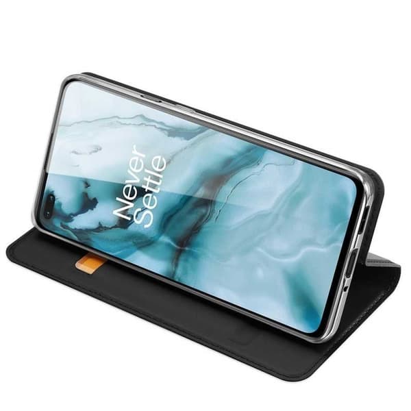 OnePlus Nord Flip Case Smooth -korttipaikka Black