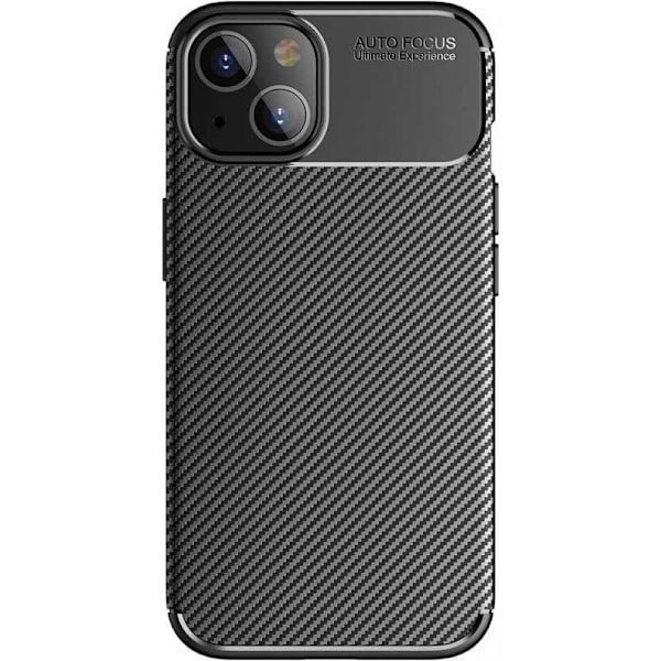 iPhone 15 Iskunkestävä ohut kansi FullCarbon V4 Black