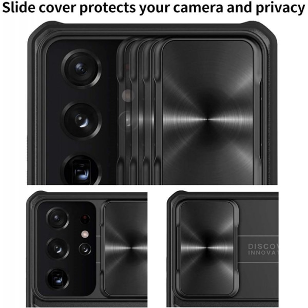 Samsung S21 Ultra Shockproof Cover med Ring Holder Nillkin Black Black