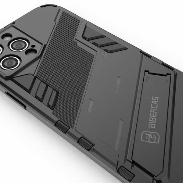 iPhone 12 Pro Max Iskunkestävä kotelo jalustalla ThinArmor V2 Orange