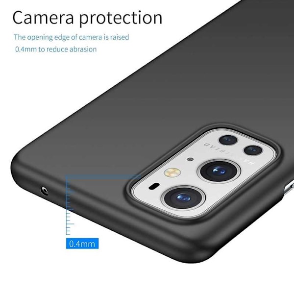 OnePlus 9 Pro Erittäin ohut kumipinnoitettu mattamusta Cover Basic V2 Black