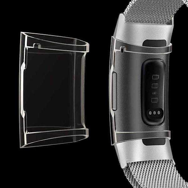2-PACK Full Coverage Ultratynd TPU Cover Fitbit Charge 4 Liquid Transparent