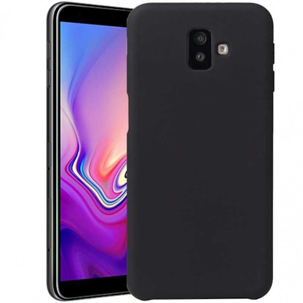 Samsung J6 2018 Gummibelagd Mattsvart Silikon Skal Svart