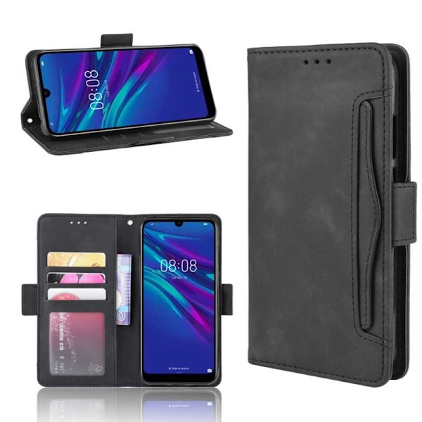 Huawei Y6 2019 Plånboksfodral PU-Läder 6-FACK Winston V3 Svart