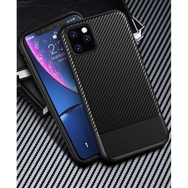 iPhone 12 Mini iskunkestävä mobiilikotelo FullCarbon Black