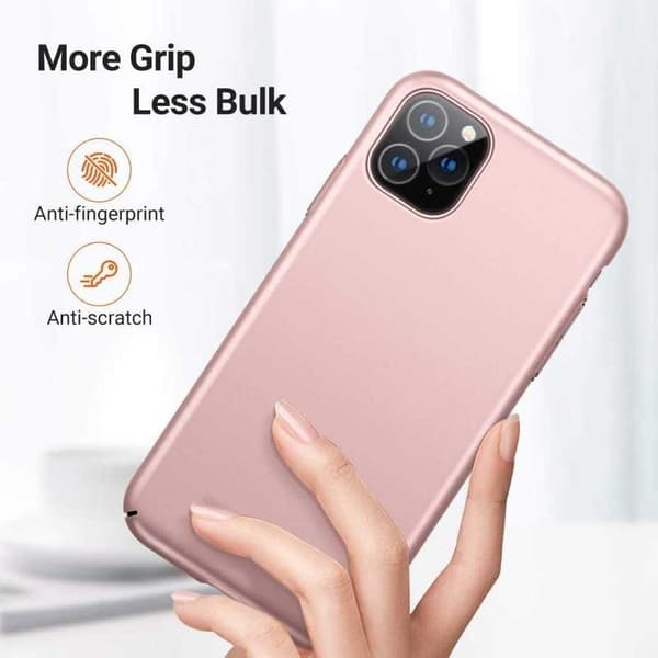 iPhone 11 Erittäin ohut kumipinnoitettu Cover Basic V2 Pink gold