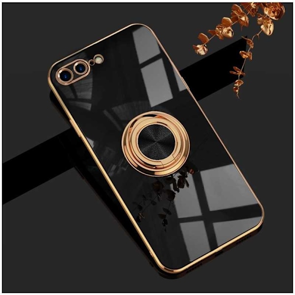 iPhone 7 Plus / 8 Plus tyylikäs ja iskunkestävä kotelo sormustelineellä Flawless Rosa