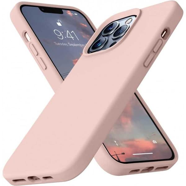 Kuminen iskunkestävä kotelo iPhone 12 Pro Max - vaaleanpunainen