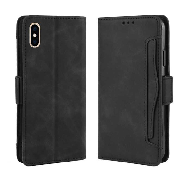 iPhone XS Max Plånboksfodral PU-Läder 6-FACK Winston V3 Svart