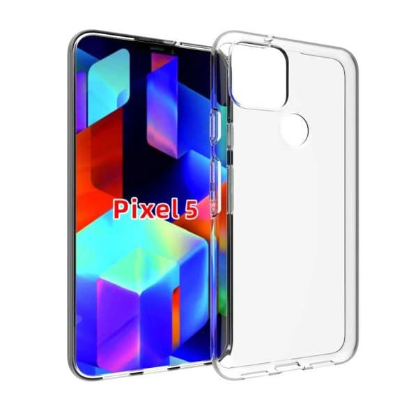 Google Pixel 5:n iskuja vaimentava pehmeä kansi Simple Transparent