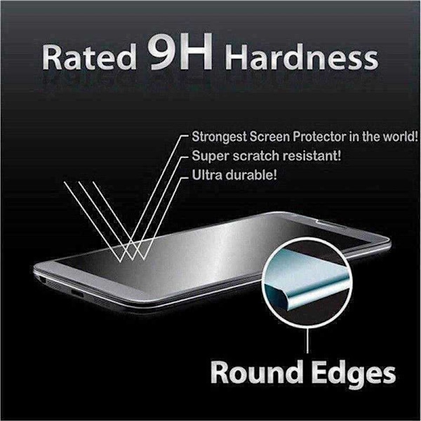 2-PACK Motorola One Hyper Härdat Glas 0.26mm 2.5D 9H Fullframe Transparent