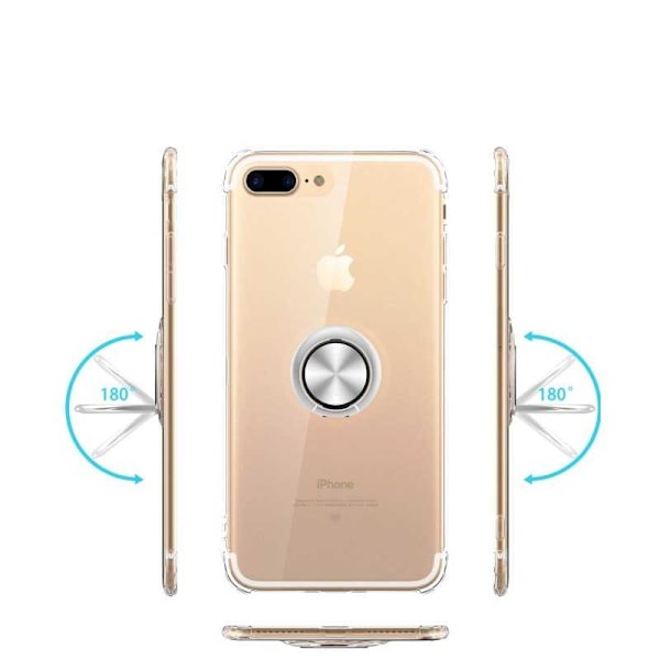 iPhone SE (2020 & 2022) Iskunkestävä kotelo rengaspidikkeellä Fresh Transparent