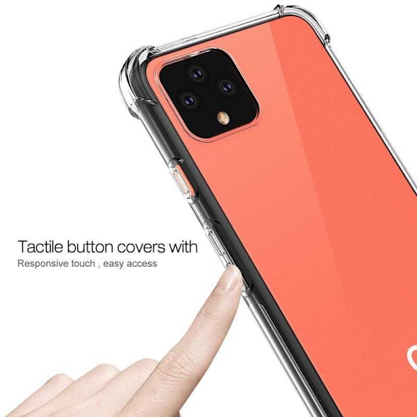 Google Pixel 4 XL stødabsorberende silikone Shell Shockr Transparent