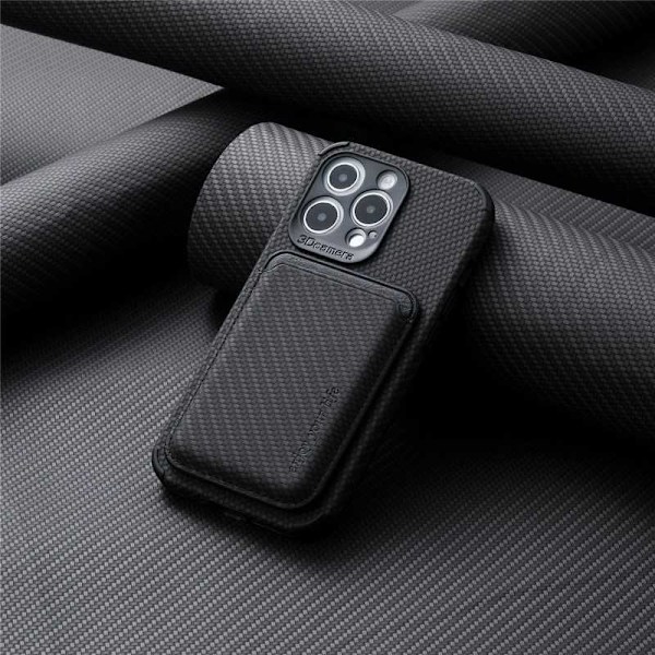 iPhone 13 Pro SustainableShell med magnetisk Card Keeper Magsafe RFID Black