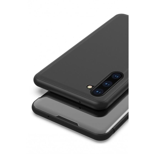 Samsung Note 10 Plus Smart Flip Case Clear View Standing V2 Rock Black