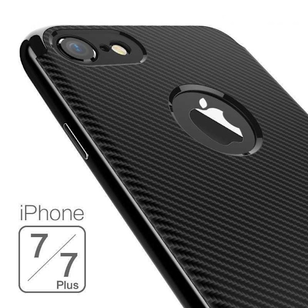 iPhone 7 stødsikkert cover FullCarbon V2 Svart