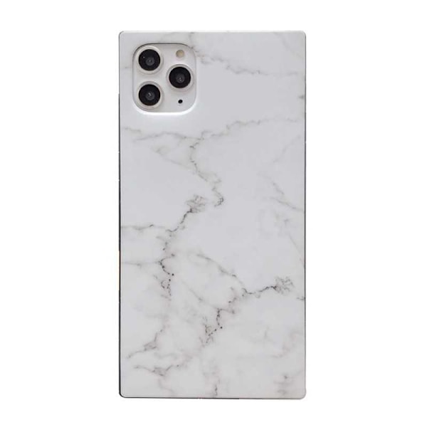 iPhone 12 Pro Tyylikäs Marble Shell Square Svart