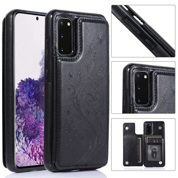 Samsung S20 Plus iskunkestävä kotelo, 3-taskuinen Flippr V2 Black
