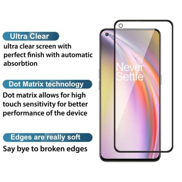 OnePlus Nord 2 5G Härdat Glas 0.26mm 9H Fullframe Transparent