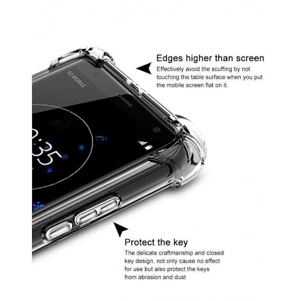 Xperia XZ2 Compact stødabsorberende Silikone Shell Shockr Transparent