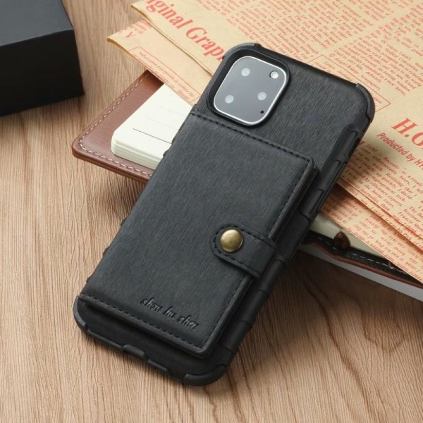 iPhone 11 Pro Max stødsikkert cover med kortplads 4-SLOT Streetwise V3 Black