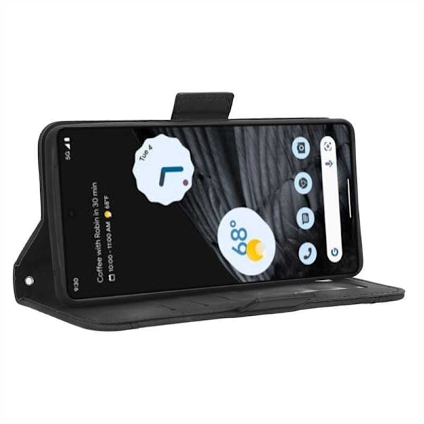 Google Pixel 7a Plånboksfodral PU-Läder 6-FACK Winston V3 Svart