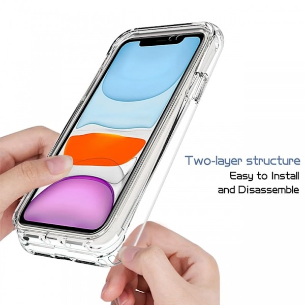 iPhone 12 Mini Heltäckande Premium 3D Skal 3in1 ThreeSixty Clear