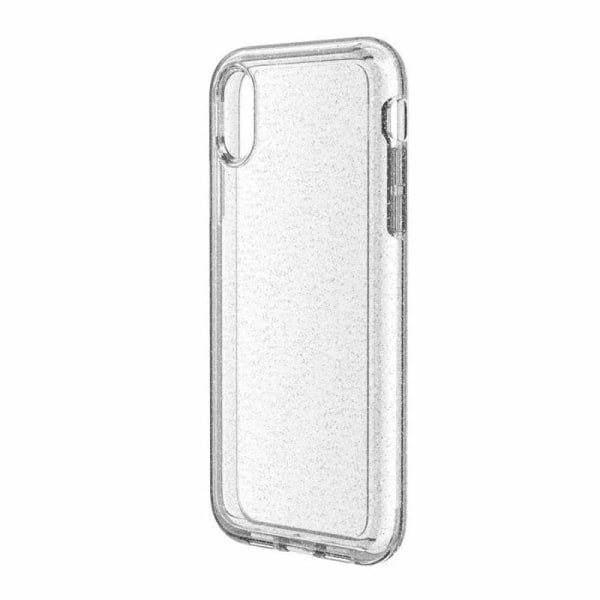 iPhone X / XS Iskuja vaimentava matkapuhelinkotelo Sparkle Silver