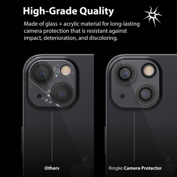 2-PACK iPhone 14 Max -beskyttelse Linsebeskyttelse Kamerabeskytt Transparent