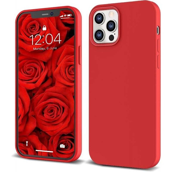 Kuminen iskunkestävä kotelo iPhone 12 Pro Max - PUNAINEN