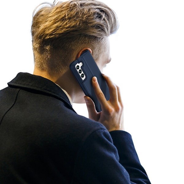 Samsung S22 Dux Ducis Skin Pro med Kortfack - Blå