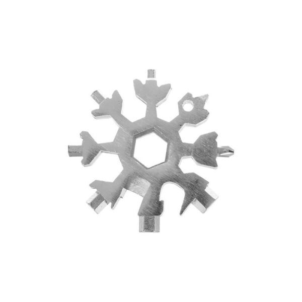 18in1 Multifunktionellnyckel Nyckelring - Snöflinga Silver