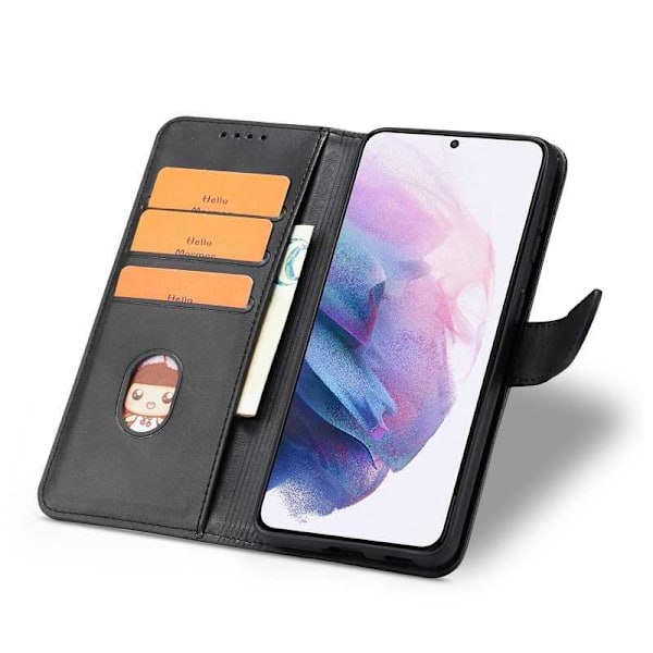 Samsung A25 5G Pung Etui PU Læder 4 RUMMER - Sort