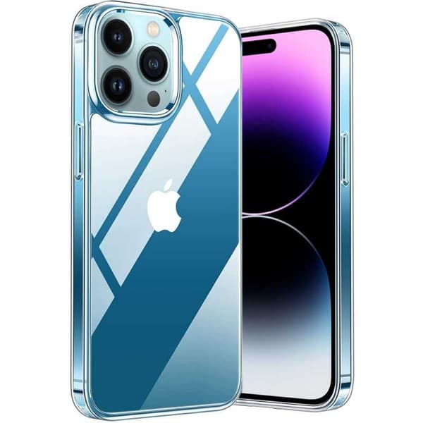 iPhone 14 Pro Max iskuja vaimentava silikonikotelo Simple Transparent