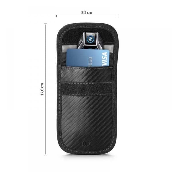 RFID-suojattu avainkotelo Tech-Protect V1 Carbon Black one size