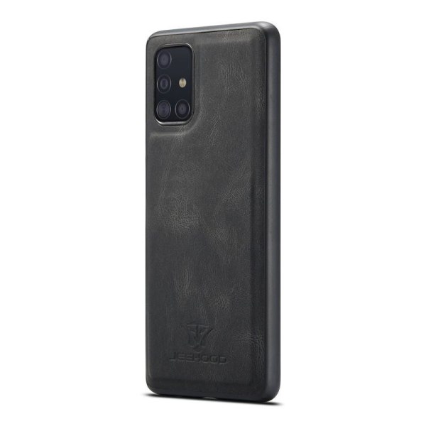 Samsung A71 stødsikkert cover med magnetisk kortholder JeeHood Black