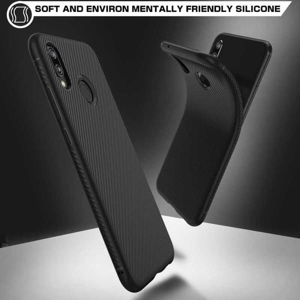 Huawei P20 Lite Iskunkestävä FullCarbon V3 Black