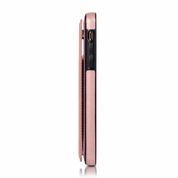 iPhone 11 Pro Shockproof Cover Card Holder 3-SLOT Flippr V2 Pink gold