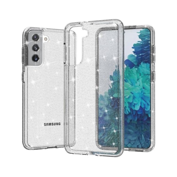 Samsung S21 Iskunvaimennin matkapuhelinkotelo Sparkling Hope Silver