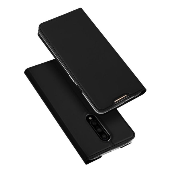 OnePlus 7 Pro Flip Case Skin Pro korttilokerolla Black
