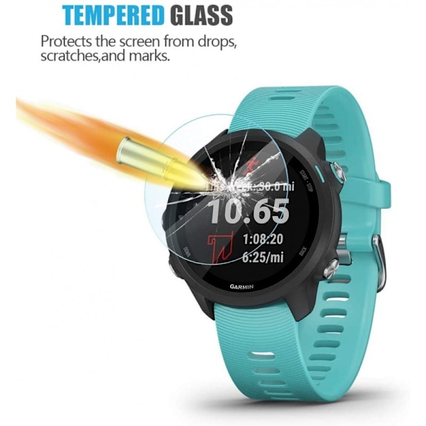 2-PACK Garmin Forerunner 245 Härdat Glas 0.2mm 9H 2.5D Transparent