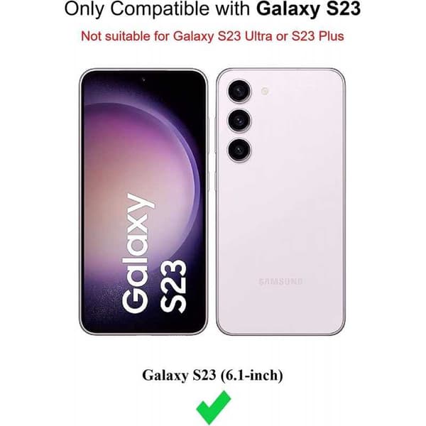 Samsung S23 pehmeä kumipinnoitettu mattamusta kansi