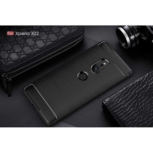 Xperia XZ2 iskunkestävä iskunvaimennin SlimCarbon Svart