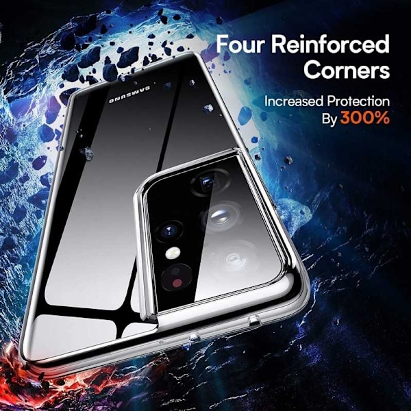 Samsung S21 Ultra Shock Absorbing Silicone Shell Simple Transparent